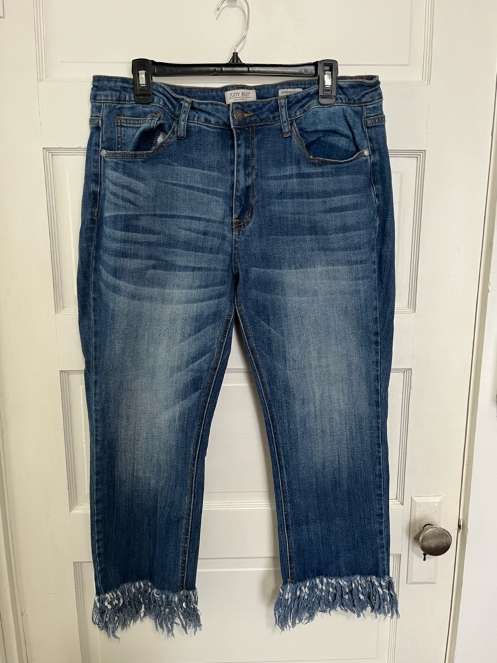 Judy Blue Indigo Frayed Hem Jeans 1XL
